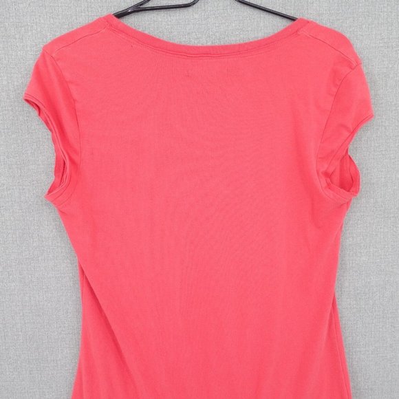 American Eagle Dress Womens Large Red Short Sleeve A-Line Midi Scoop Neck - Picture 5 of 8